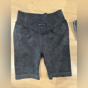 Butter Women's Charcoal Ribbed Athletic Shorts